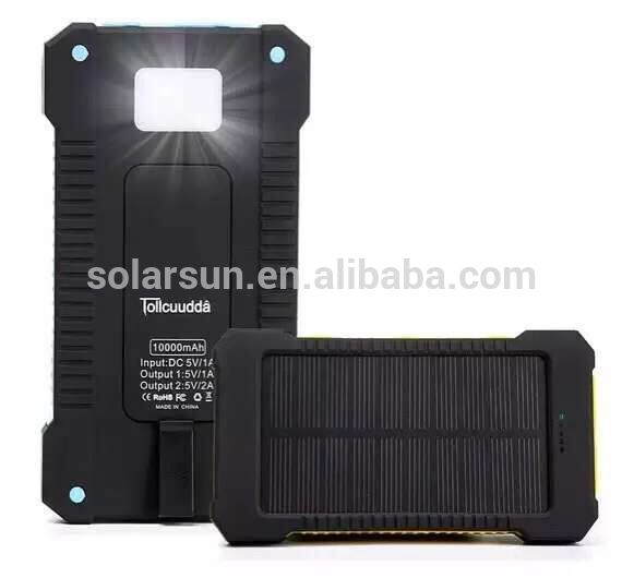 Doshin New Ultra-thin 20000mAh Solar Power Bank Metal Case Polymer Battery Solar Charger Dual USB PowerBank for all phone