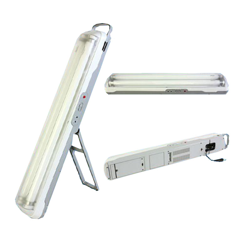 LE269 Energy Saving Rechargeable Emergency Light with AC/DC Mode 2x20W/T8 Fluorescent Tubes with test function button
