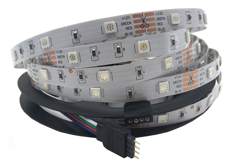 300led flexible led rgb strip light rope 5m smd 5050 waterproof 72w +remote controller(option)+power IP65