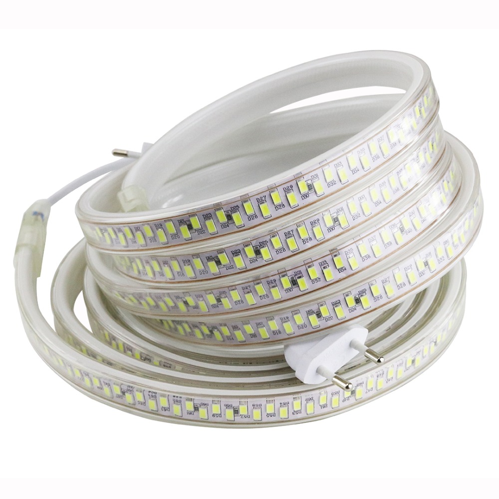 two row chips rainbow color rgb warm white 5050 5630 2835 flexible double side led strip light 110v 220v