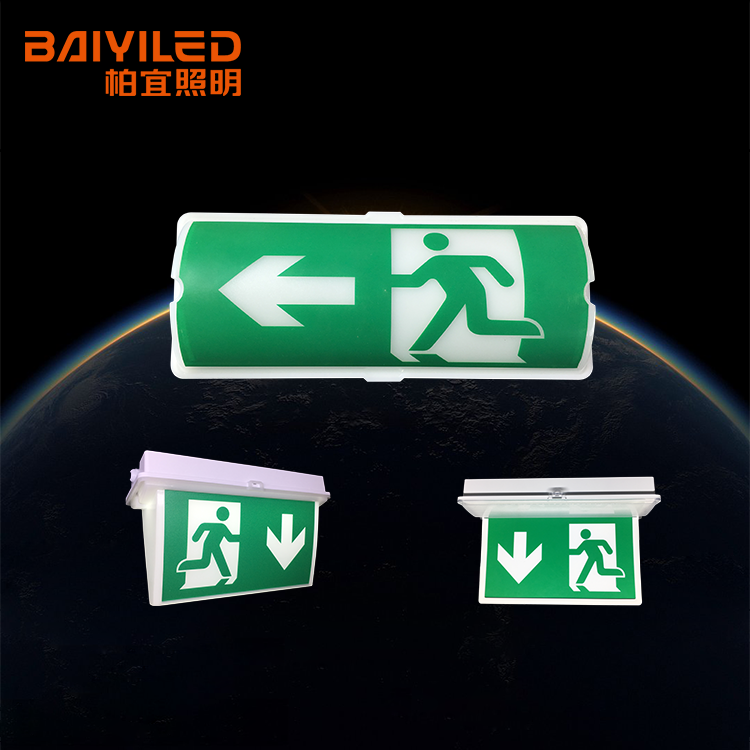 Ceiling Recessed Mounted Led Exit Sign Ceiling/wall Centralized Charging Emergency Light