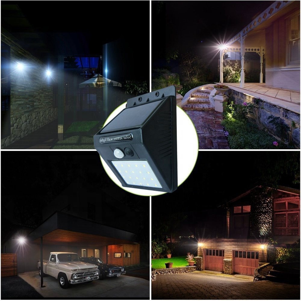 Top Selling Products Outdoor Garden Lighting Waterproof IP65 Light and Motion Sensor Solar LED Wall Lamp Wholesale Solar Lights