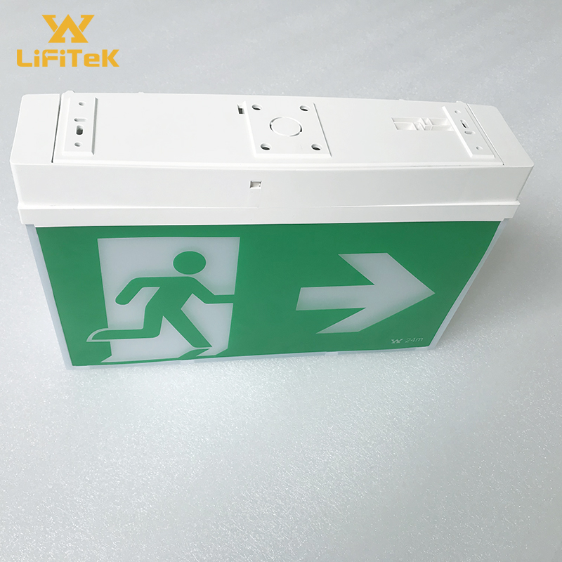 Easy installation IP20 wall mounted emergency light exit sign fixing