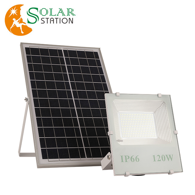 Outdoor basketball court solar energy power ip66 24v 100w 120w led rgb flood light