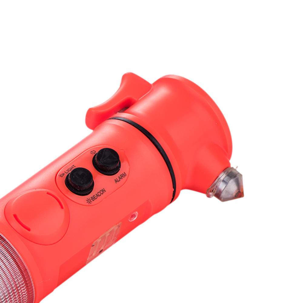 Multifunctional Emergency Flashlight with Safety Hammer