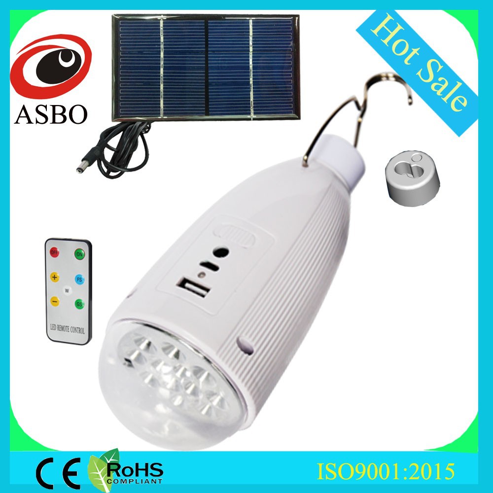 Home Use Rechargeable LED Light Solar Energy Bulb Hanging Solar Lamp