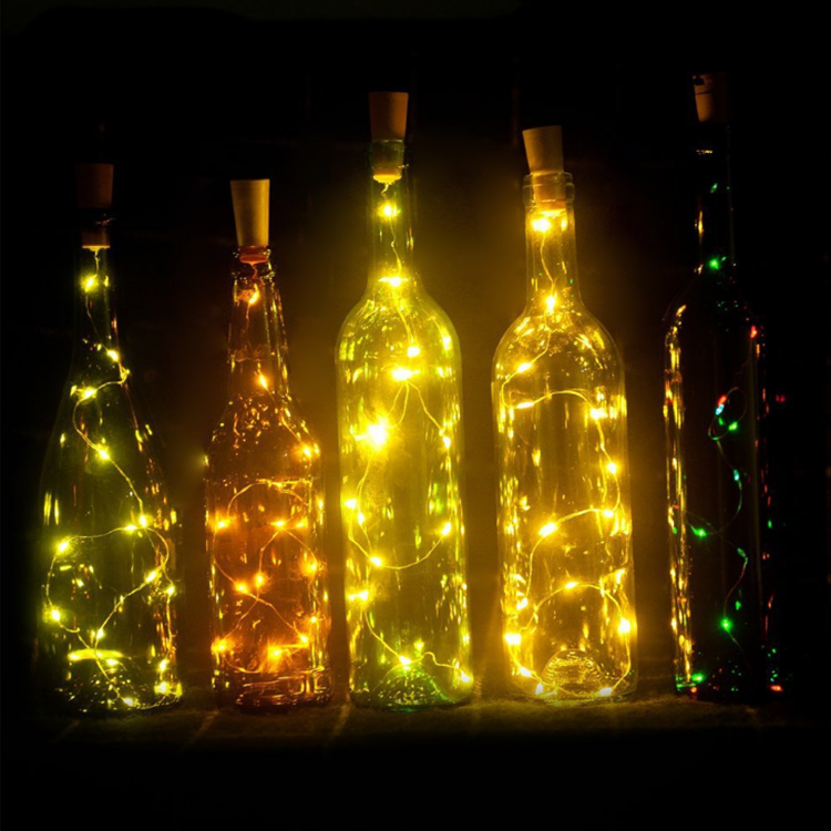 Battery Power for Wedding Holiday Christmas Party Led Beer Bottom Champagne Bottle Light