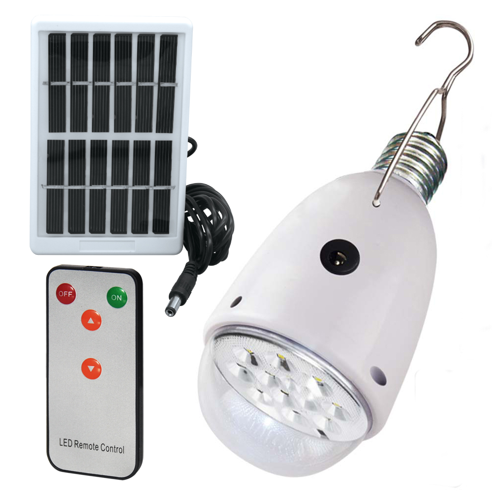 solar led emergency light e27 with remote control