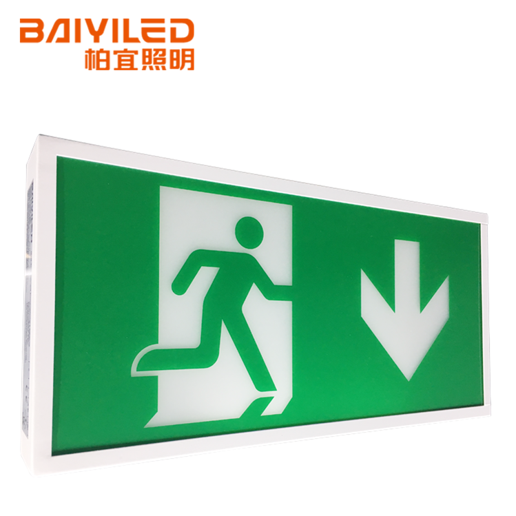 Double Side Signage Green Emergency Running Man Over Door Super Durable Led Exit Sign