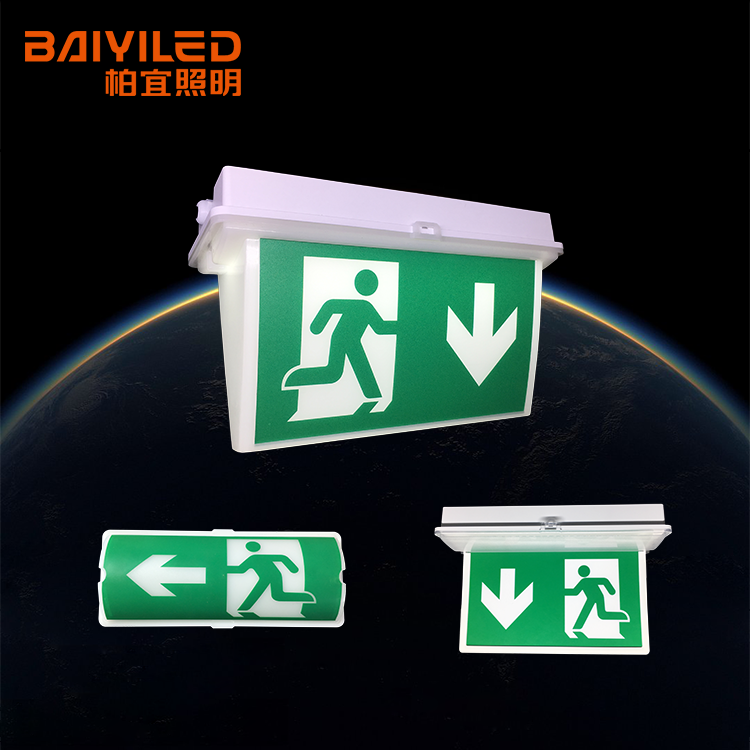 Outdoor Rated Plastic Emergency Plexigla Exit Sign