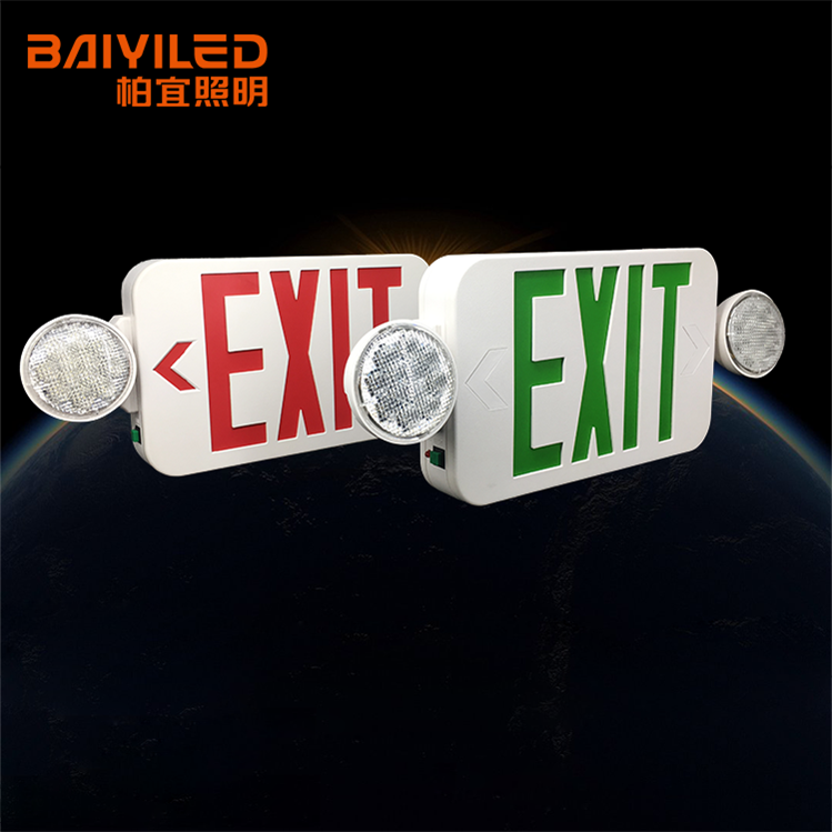 Ceiling/Wall Mounted Green Manufacturer Embossed Aluminum Dp Led Exit Sign