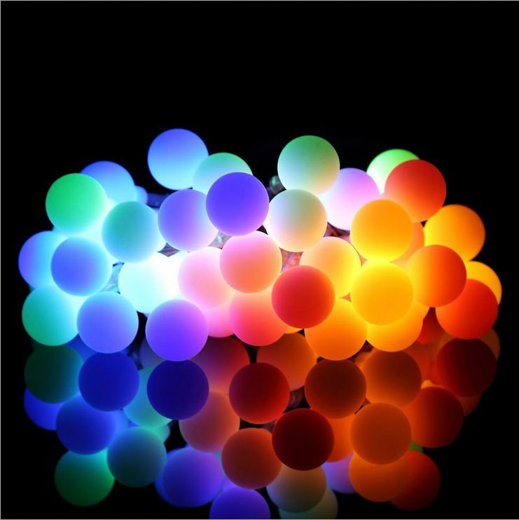 6.5M 30LED Solar Crystal Ball Light String Christmas Wedding Party Decoration-White Details