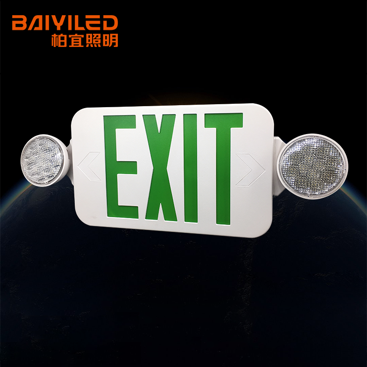 3 Hour Green Non Electrical Light Double Face Led Emergency Exit Sign