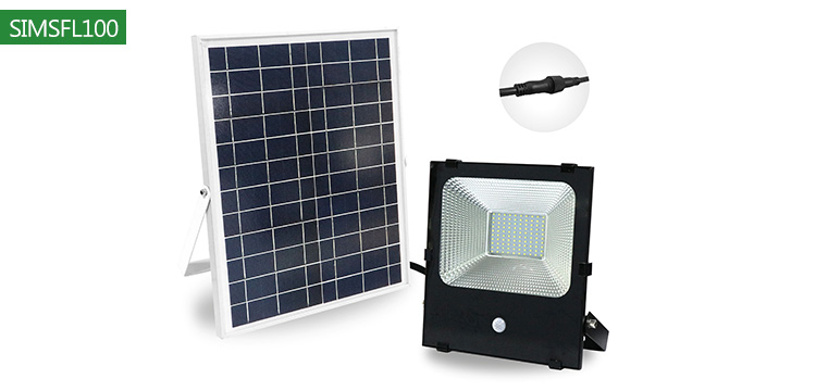 Wall mounted 24v 50w powerful solar led flood lights outdoor