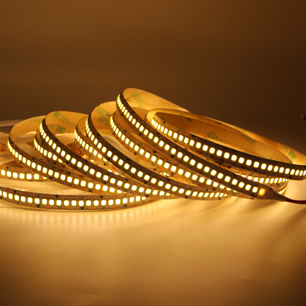 ip67 waterproof LED strip light 5m 240LEDs/m SMD 2835 LED strip DC 12V double PCB warm white