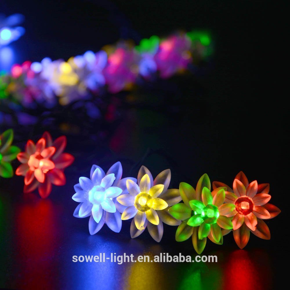 Outdoor decorative lighting flower string light