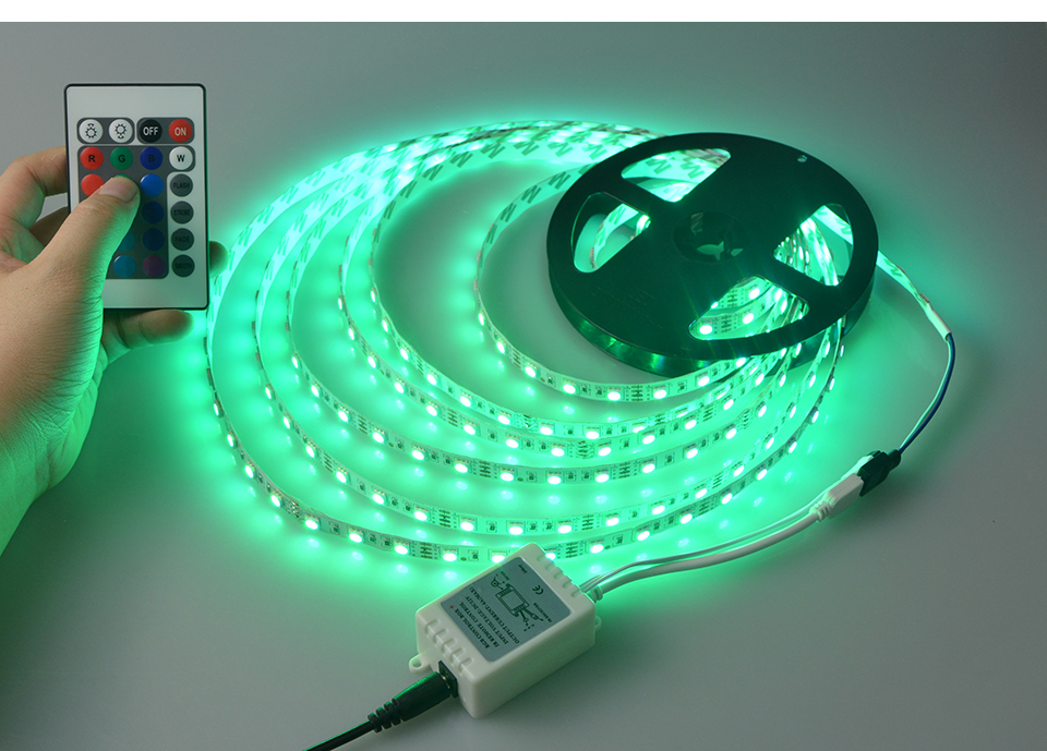 16.4 feet 5m smd 5050 rgb led strip light kit 100cm 60leds USB 5V 5050 RGB LED Flexible Strip Light Kit