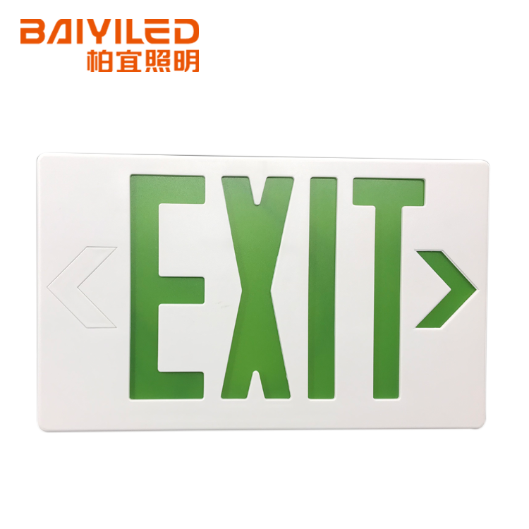 Exit Sign Rechargeable Lighting Wiring Led Emergency Light Twin Head