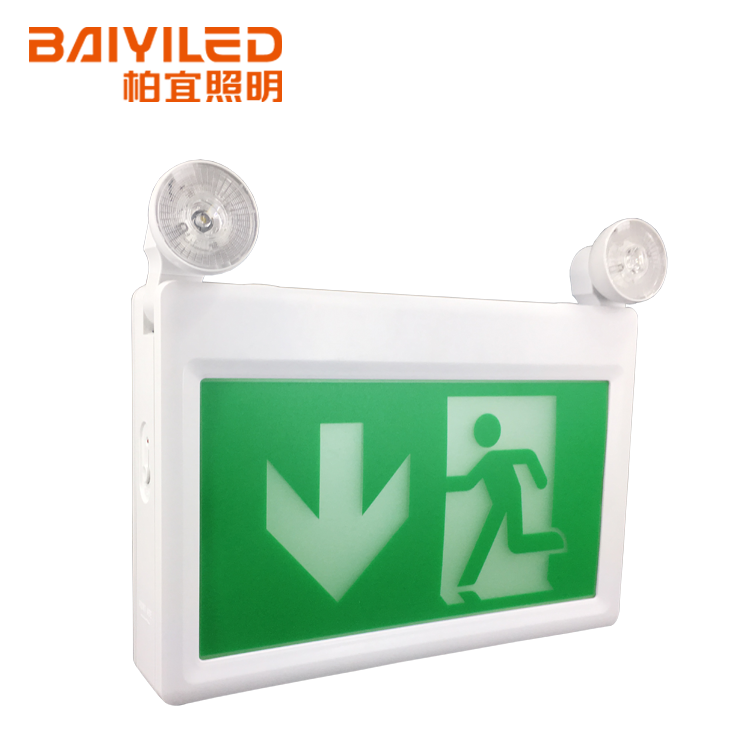 Emergency Light Board Rechargeable Us Plastic Led Exit Sign