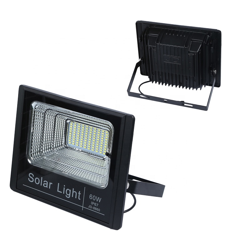 Light Control Intelligent Remote Exterior Emergency Aluminum IP65 Rechargeable Smd Outdoor 25W 40W 60W Solar Led Flood Light