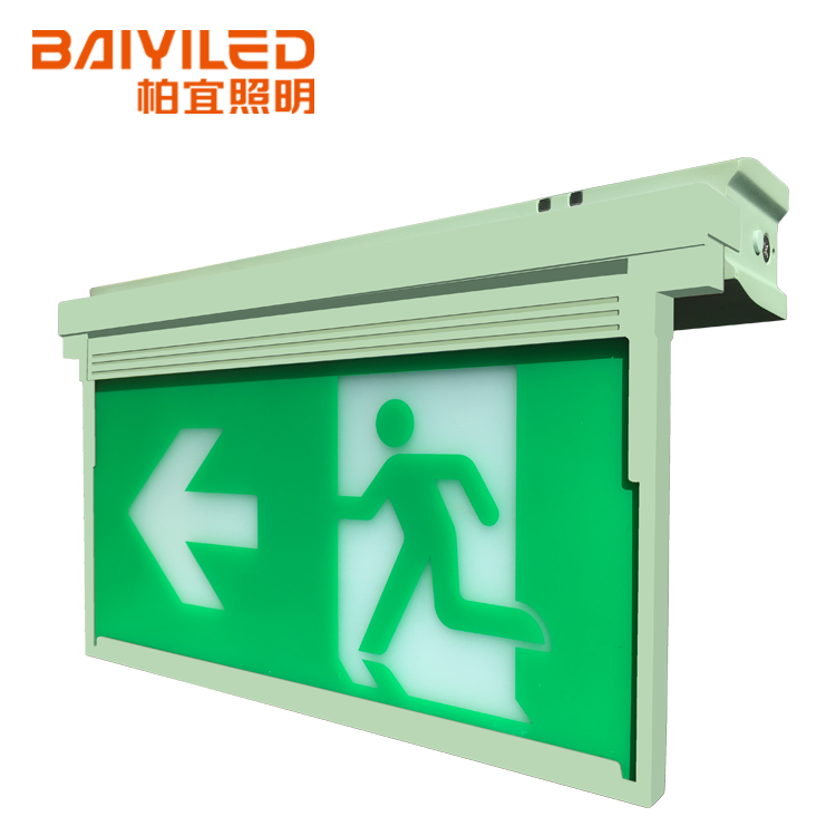 Hot Newest Design Ceiling Design Exit Lamp Double Sided Sign Emergency Light