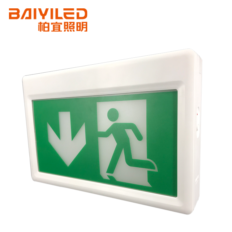 Acrylic Illuminated Ceiling/wall Mounted Rechargeable Emergency 60hz Led Exit Sign