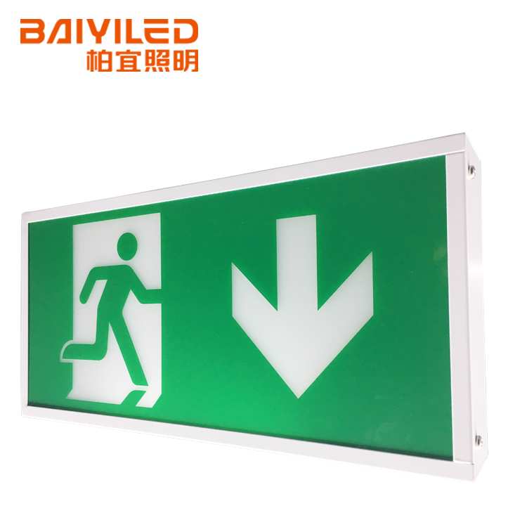 Double Side Self-powered Led Ce Certification Light Emergency Green Exit Sign Vs Red