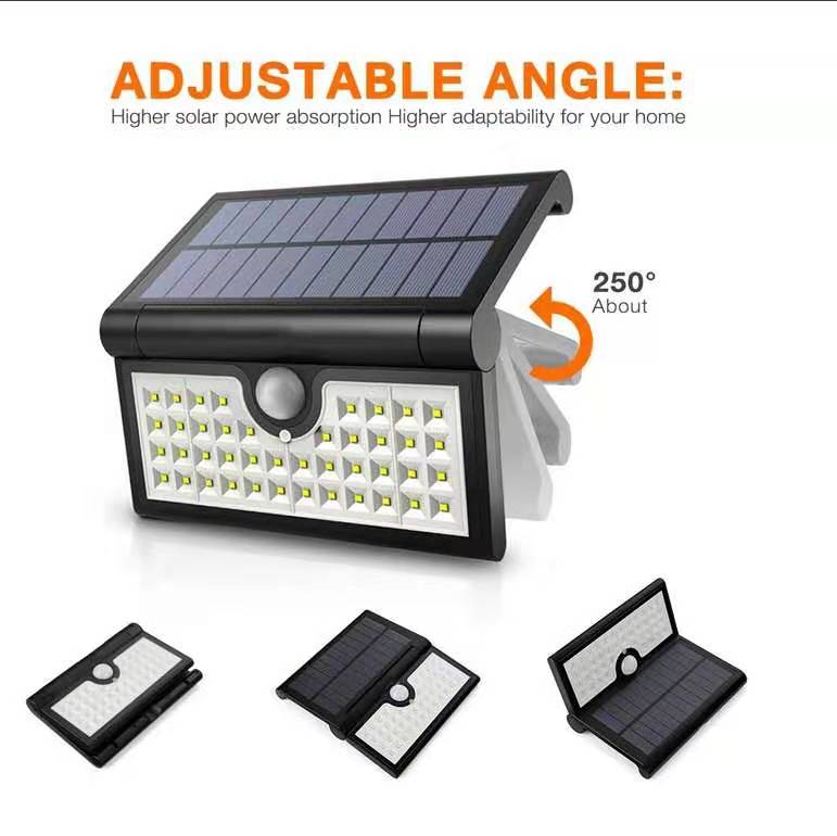 New outdoor waterproof 58LED solar wall lamp folding human body induction garden garden street lamp solar light SW58-03