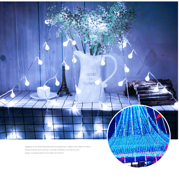LED Lantern String Crystal Ball Bubble Light Christmas Light Wedding Outdoor Decoration Starry Factory Direct