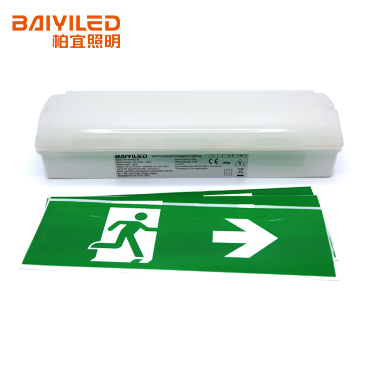 BAIYILED OEM/ODM Professional IP65 12v emergency light battery exit sign