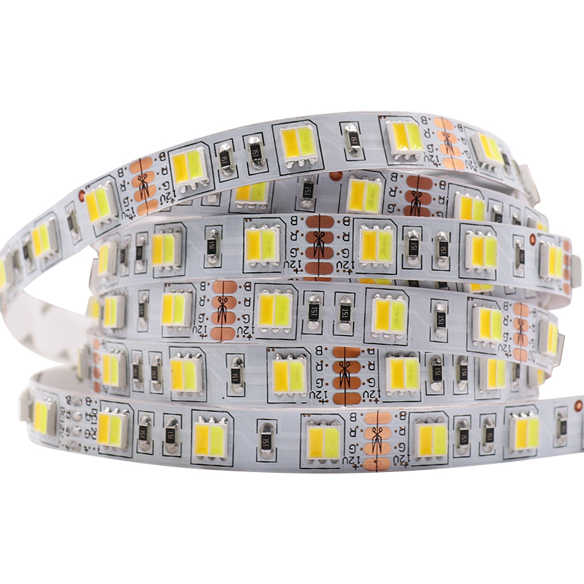 2 in 1 Chip Dual Color Led Strips 5050 2 years warranty 2 in 1 rgbw 5050 flex led strip for indoor/outdoor lighting