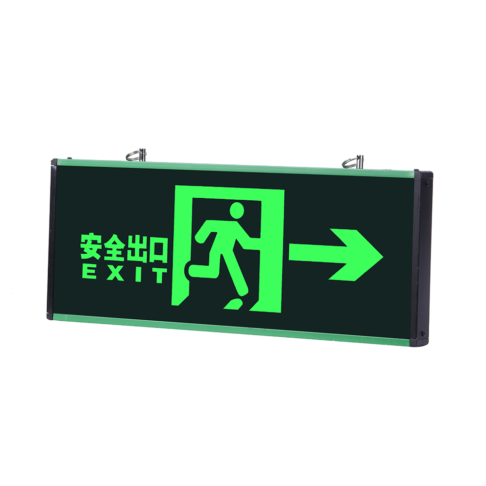 Double faced led fire emergency exit sign board for security