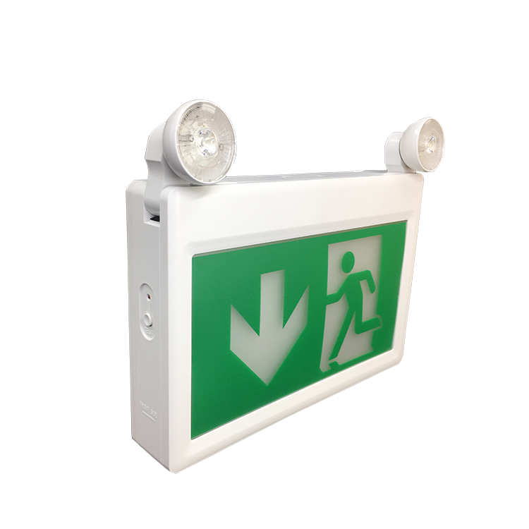 Aluminium Material Exit Lighting Sign Cul Running Man E Xit Custom Glow The Dark Down Stair Emergency Light