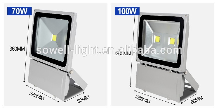 COB outdoor waterproof light led flood light 100 watt