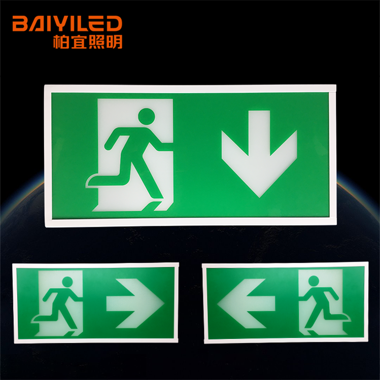 New Design Led Green Running Man Acrylic Maintained Emergency Light Exit Sign Board