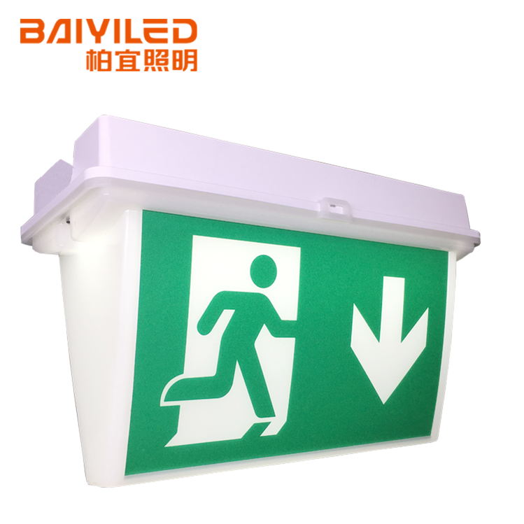 Ip65 Led Light Double Sided Factory Energy Saving Fire Arab Safety Exit Sign