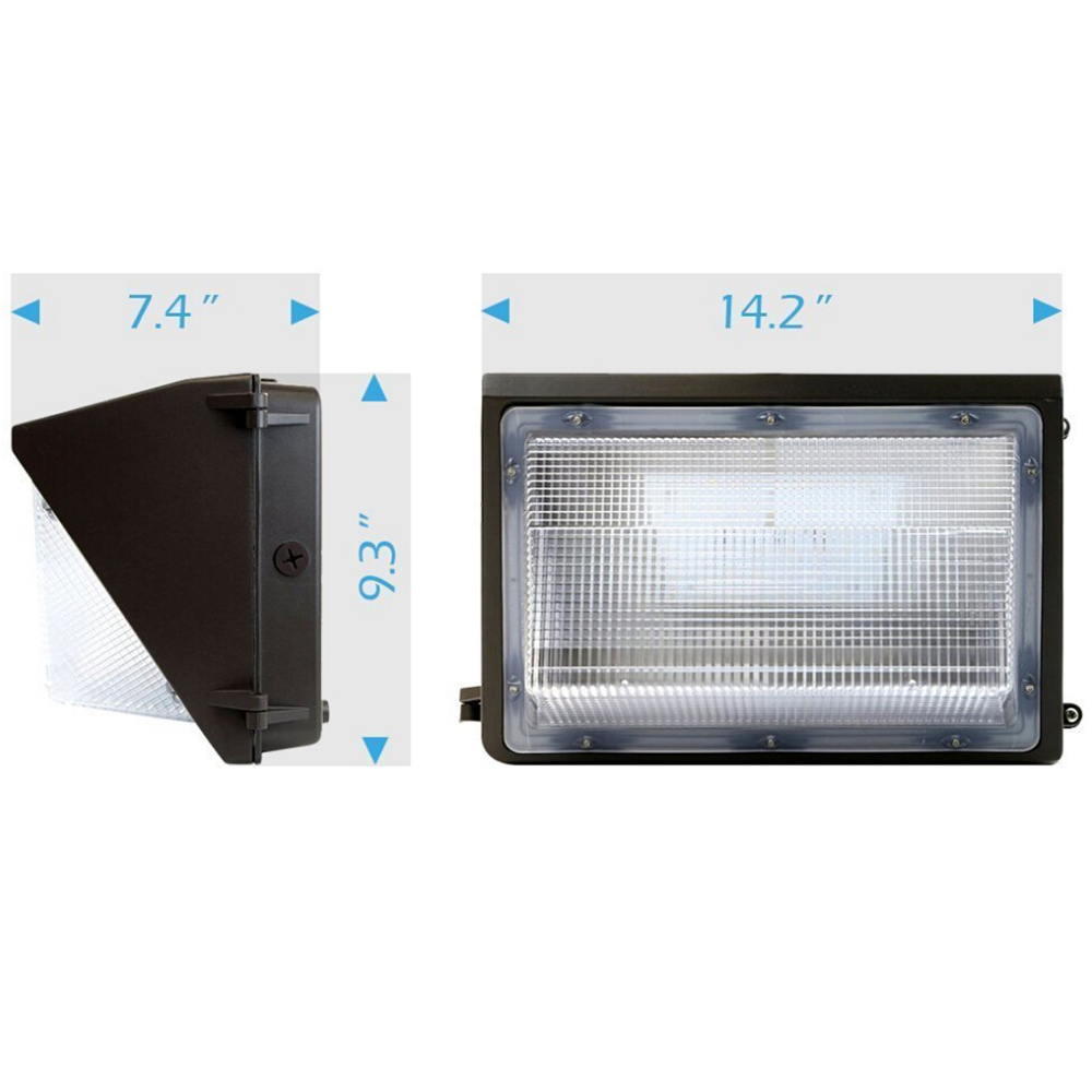 China professional wall pack 40w-130w 5280-14300lm 100-480Vac 2700K-6500K led wall pack light with ETL/cETL DLC