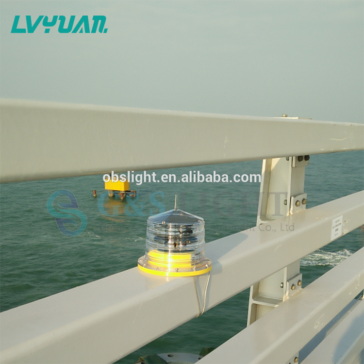 Solar Powered LED Warning Aviation Obstruction Light with GPS