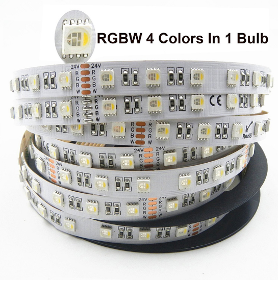 5m RGBW RGBWW 5050 96leds/m Led flexible Strip Light DC 12V 4 in 1 Led Chip Waterproof 60led/m