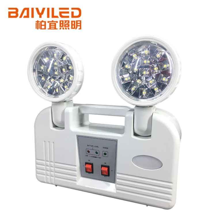 Led Building Floodlight Fire Automatic Twin Spot Emergency Light 220V