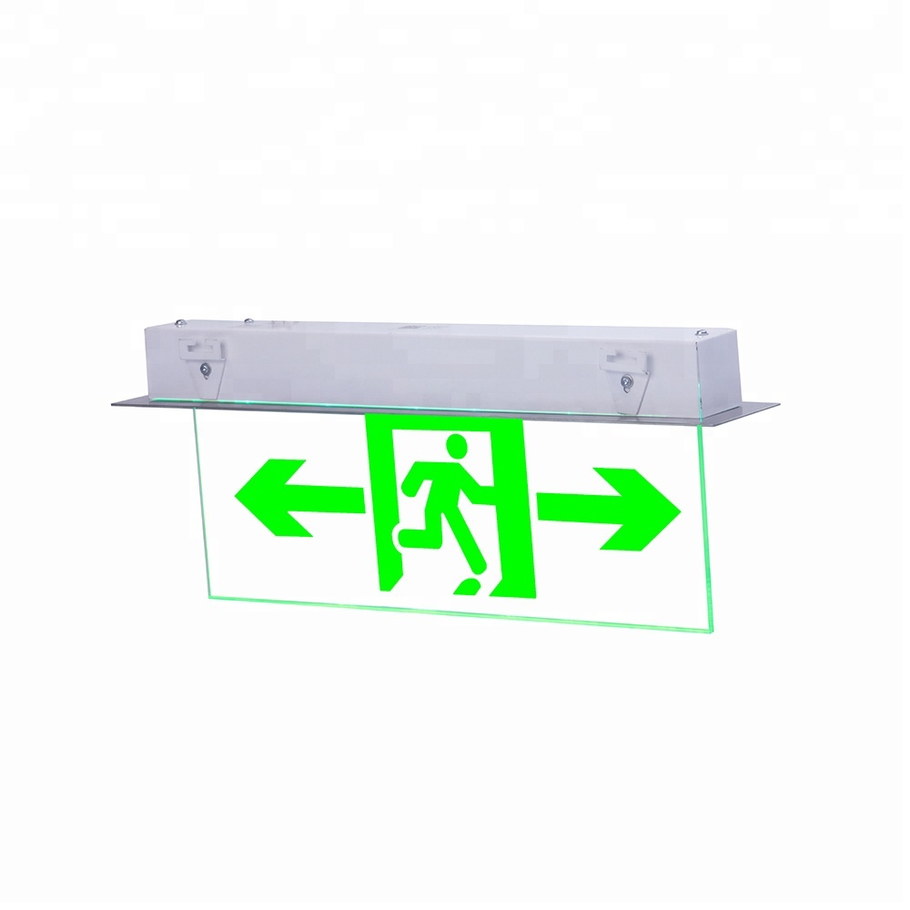 LST model 132 double faced fire led rechargeable emergency exit sign hanging board