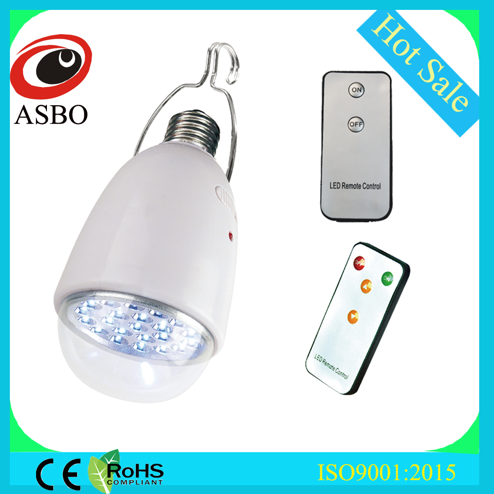 Rechargeable Emergency LED Light Bulb 2W E27 Remote Control