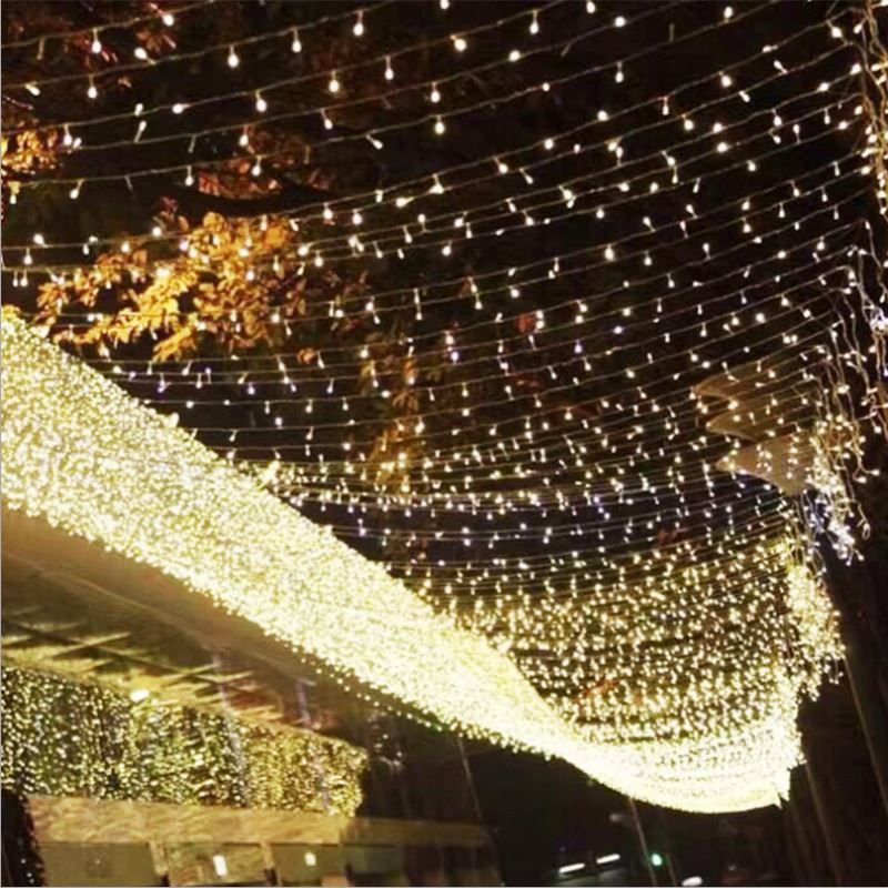 AC 110V/220V 10M 50Leds outdoor Led string lights fairy christmas light for Christmas Tree wedding party garland with tail plug