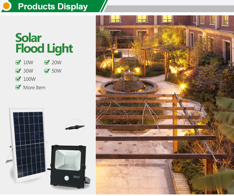 Manufacturer direct sell garden led rgb floodlight with solar panel