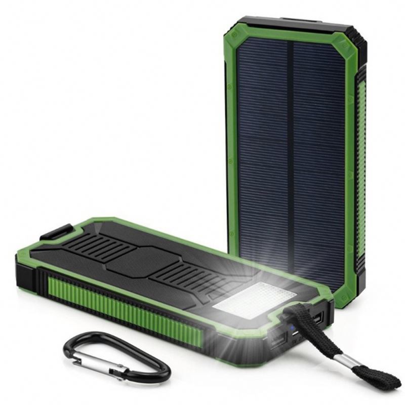 10000mAh solar energy power bank charger waterproof with Dual USB