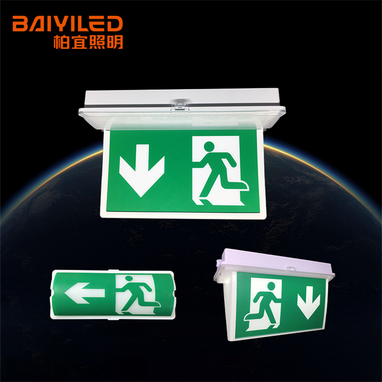 Running Man Dimension Emergency Light Battery Acrylic Board Electroluminescent Exit Sign