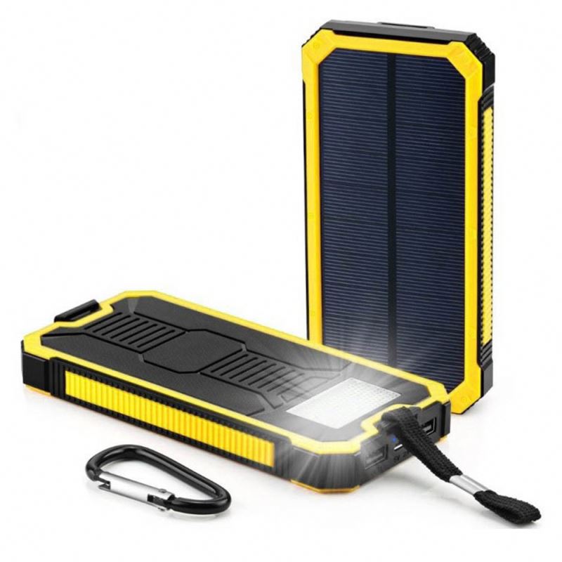 Top Waterproof Solar Power Bank 10000mah Dual USB Li-Polymer