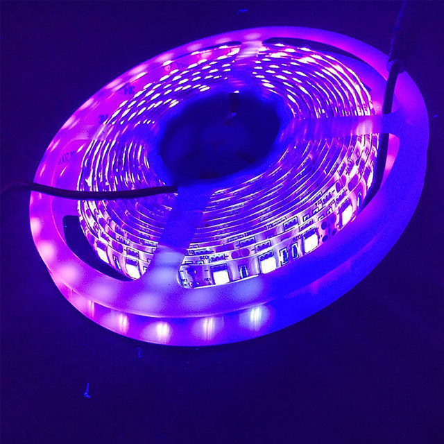 300leds purple led strip 2835 5M 12V Waterproof 2835 Flexible LED Strip Light UV purple 16.4f