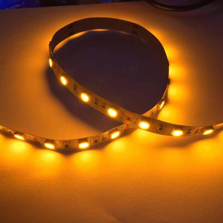 2500K color temperature ip65 waterproof gold yellow color 5050 led strip light 2500k 60leds/m 14.4w/m high high brightness