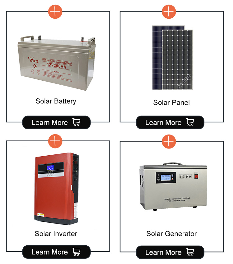 Anern 1kw 3kw 5kw hybrid solar inverter on grid